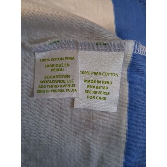 Lily Pulitzer Dress Striped Blue & White Large Long Sleeve - Picture 7 of 7